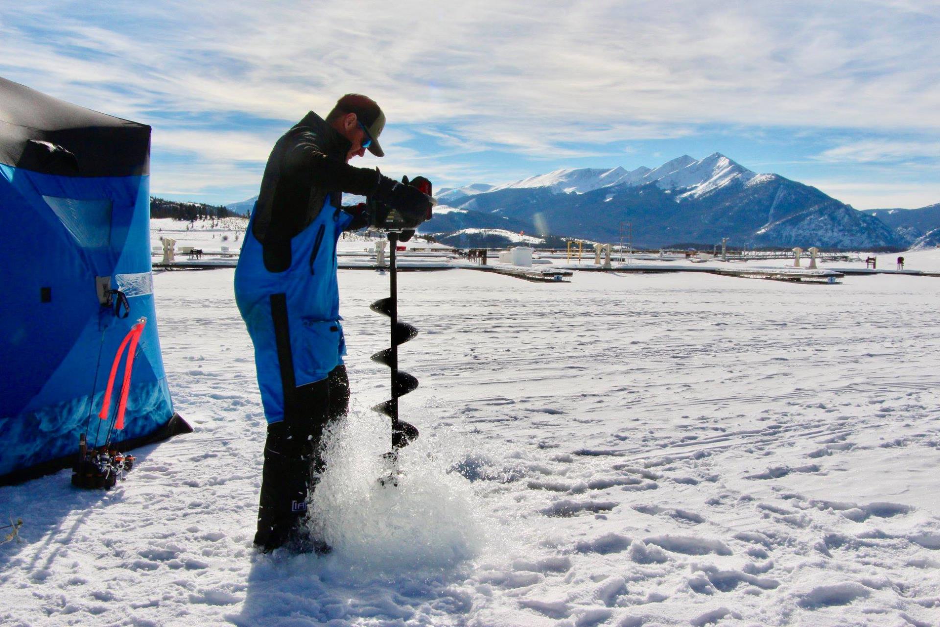 ice fishing lake Dillon 