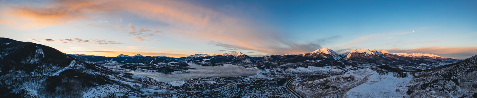 Sunrise Aerial Pano of Dillon